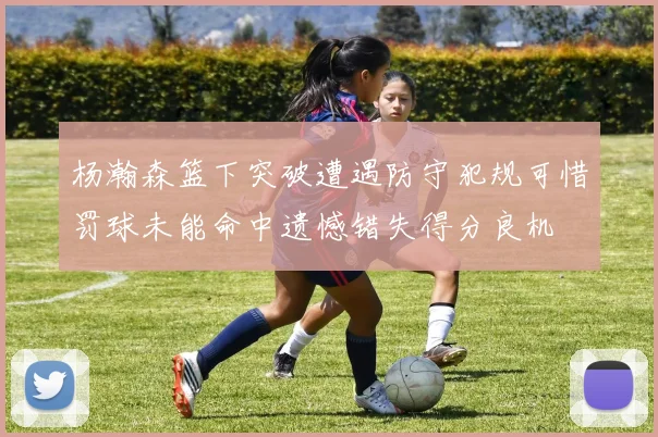 杨瀚森篮下突破遭遇防守犯规可惜罚球未能命中遗憾错失得分良机